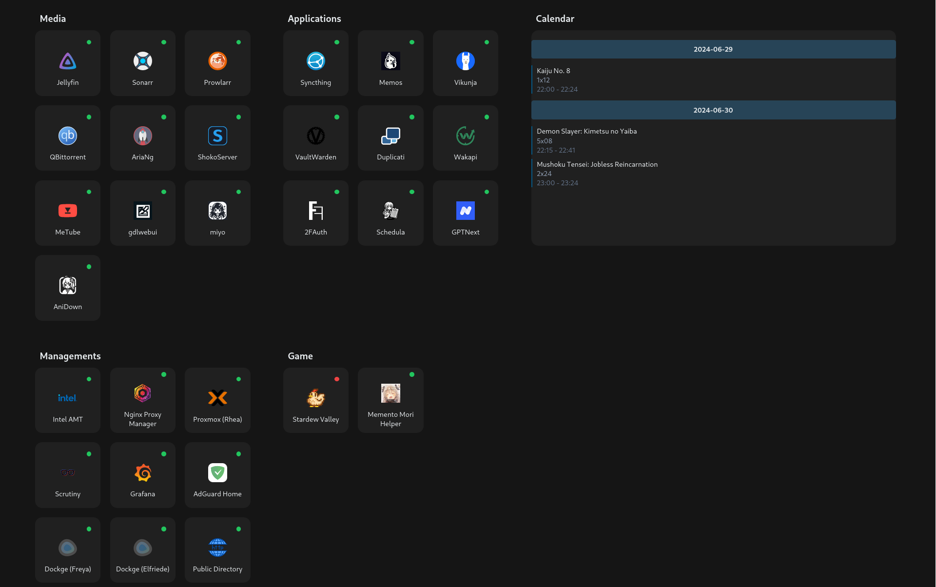 Home Server Dashboard